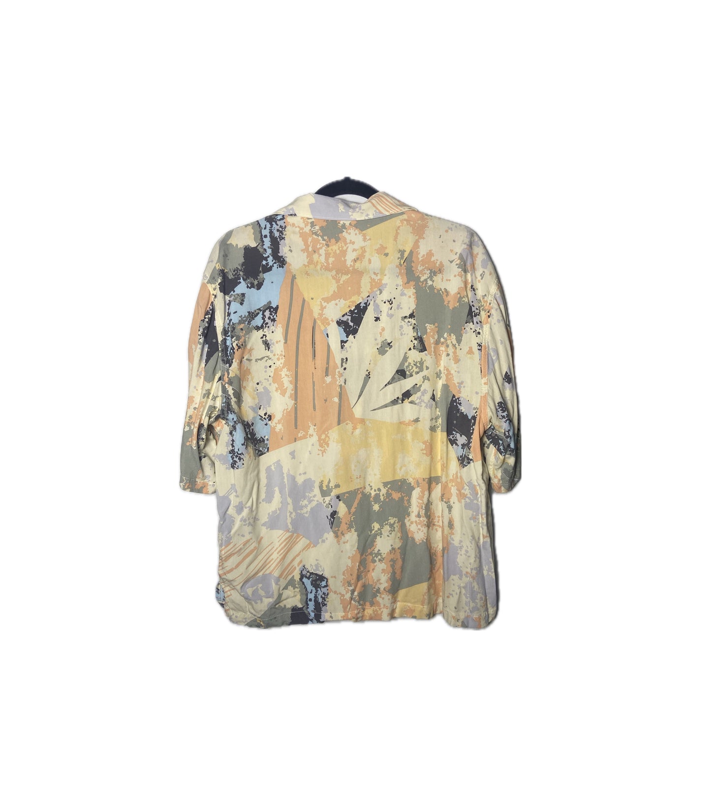 Multicolored Abstract print short sleeve shirt
