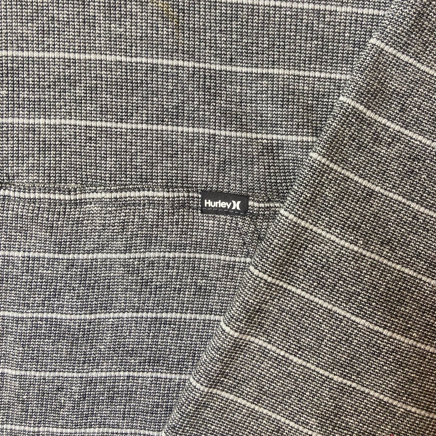 HURLEY hooded sweatshirt in grey with White stripes