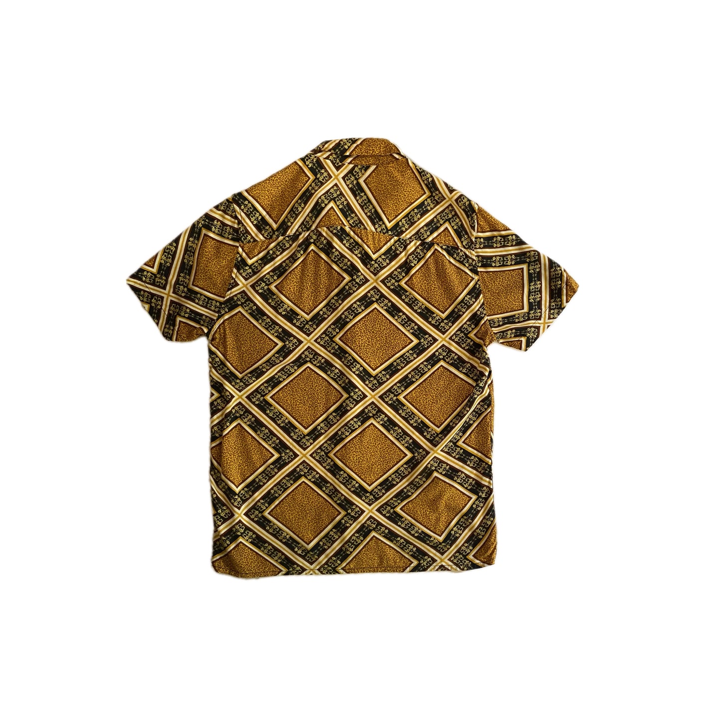 Vintage Geometric Print Short-Sleeve Shirt