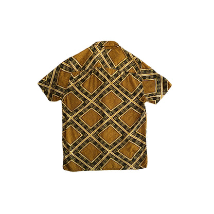 Vintage Geometric Print Short-Sleeve Shirt