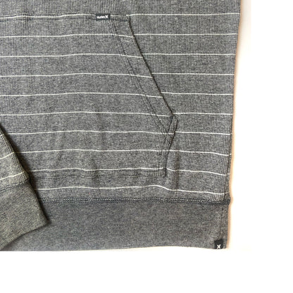 HURLEY hooded sweatshirt in grey with White stripes