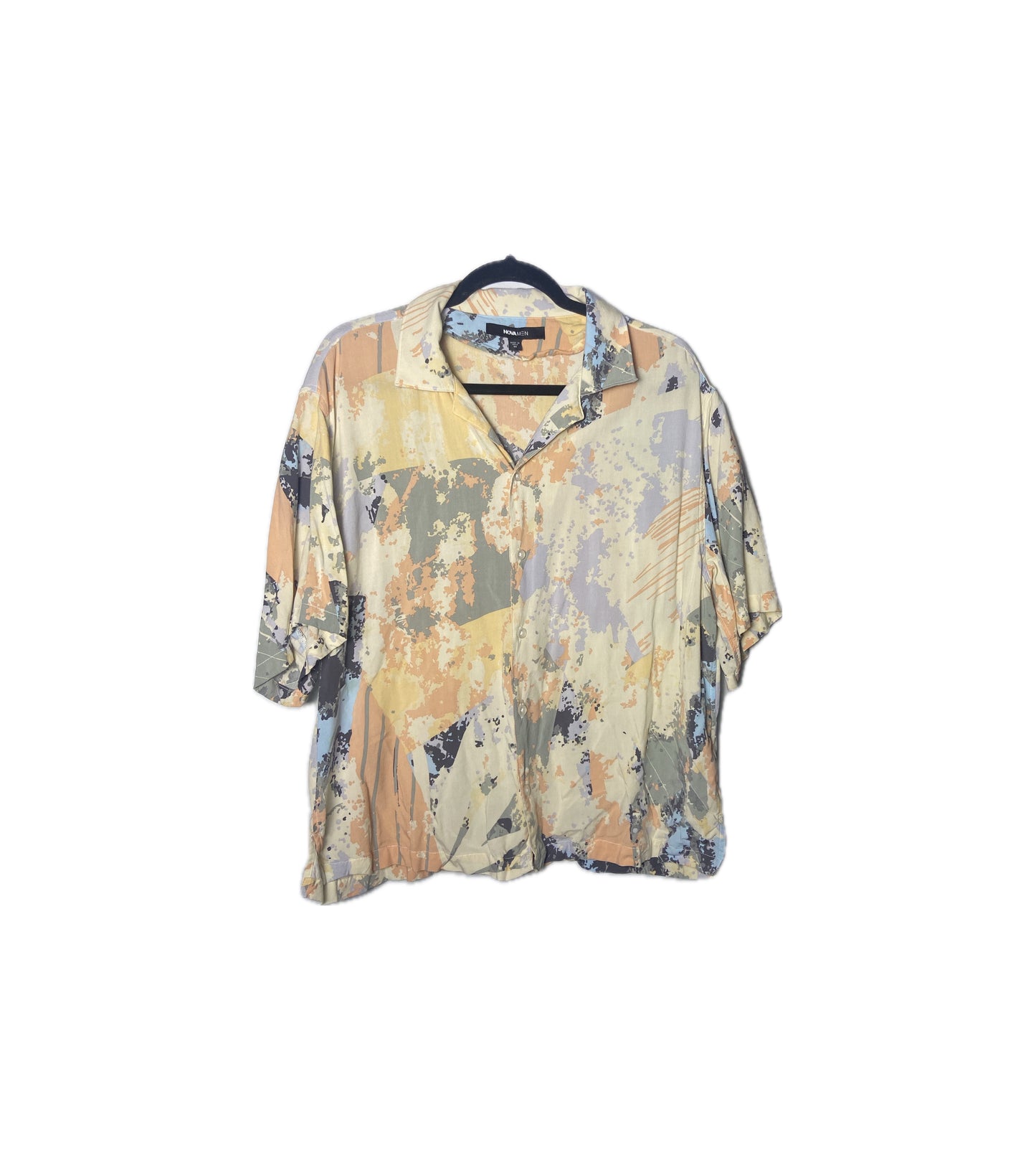Multicolored Abstract print short sleeve shirt
